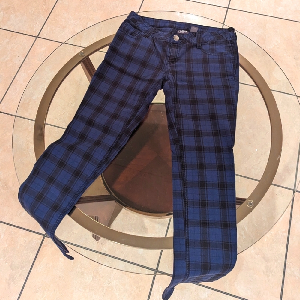 Black and Blue Plaid Pants